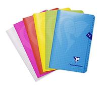 Clairefontaine 303609C Una rubrica a punto metallico Mimesys - 11x17 cm - 96 pagine a quadretti piccoli - Carta bianca 90g - copertina in polipropilene - Colore casuale