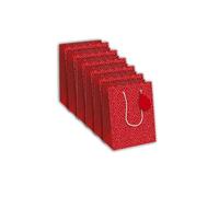 Clairefontaine 30633-3Cpack - Confezione da 6 sacchetti regalo Excellia, formato medio, 21,5 x 10,2 x 25,3 cm, 210 g, motivo: cuori, confezione regalo, ideale per: libro, gioco, piccoli regali