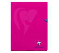 Clairefontaine 313361C CONFEZIONE DA 10 quaderni a punto metallico Mimesys rosa - 24x32 cm - 96 pagine a quadretti grandi - Carta bianca 90g - copertina in polipropilene
