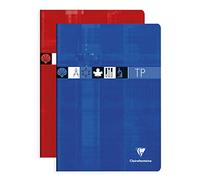 Clairefontaine 3157C CONFEZIONE DA 5 quaderni a punto metallico di lavori manuali - A4 21x29,7 cm - 96 pagine a quadretti grandi 90g e a tinta unita 125 g - copertina carta laminata - Colori casuali