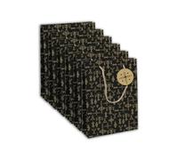 Clairefontaine 32454-2Cpack - Confezione da 6 sacchetti regalo in kraft marrone, formato grande, 26,5 x 14 x 33 cm, 210 g, motivo: tanit, confezione regalo, ideale per: giochi da tavolo, puzzle