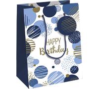 Clairefontaine 32487-3C Clairefontaine Geschenktüte "Happy Birthday blau", klein
