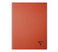 Clairefontaine 327123C - Linicolor cahier reliure intégrale 21x29,7cm 180p Q.5x5 ESSENCE Rouge garance