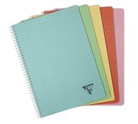 Clairefontaine 327146C - Linicolor cahier reliure intégrale 21x29,7cm 180p ligné + marge assortiment ESSENCE