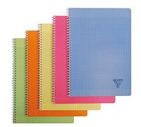 Clairefontaine 328115C Collection Linicolor Fresco Un quaderno a spirale - A4 21x29,7 cm - 100 pagine a quadretti grandi - Carta bianca 90g - copertina in polipropilene Trasparenti - Colore casuale