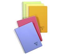 Clairefontaine 328506C collezione Linicolor fresco Taccuino a Spirale - A5 14, 8x21 cm - 180 pagine a quadretti piccoli - Carta Bianca 90g - copertina in polipropilene trasparente - colore casuale