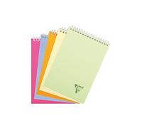 Clairefontaine 328645C collezione Linicolor fresco Un Bloc notes a Spirale - A5 14, 8x21 cm - 160 Pagine staccabili a quadretti piccoli - Carta Bianca 90g - copertina in polipropilene trasparente - colore casuale