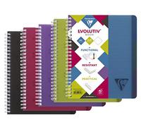 Clairefontaine 329156C Linicolor intensi Evolutiv'Book Quaderno a Spirale forato - A4+ 22, 5x29, 7cm 240 Pagine staccabili a righe Cadrées con margini Carta 90g copertina in polipropilene colore casuale