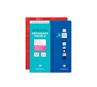 Clairefontaine 33276C Quaderno attività manuali - 24x32 cm - 64 pagine a quadretti grandi Nero s Agrandis 10/10 90g e pagine bianche 125g - copertina Carta laminata - colore casuale