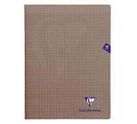 Clairefontaine 363311C Pacco da 10 quaderni a punto metallico Mimesys Grigio - 24x32 cm - 48 Pagine a quadretti grandi - Carta bianca 90 g - Copertina in polipropilene