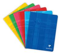 Clairefontaine 3723C Un Cahier Agrafé - 17x22 cm - 80 pagine rigatoes con margini - Papier Blanc 90 g - copertina in carta laminata colore casuale