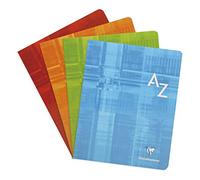 Clairefontaine 3748C Un rubrica Alphabétique Agrafé - 17x22 cm - 96 pagine Quadretti grandi - Papier Blanc 90 g - copertina in carta laminata colore casuale