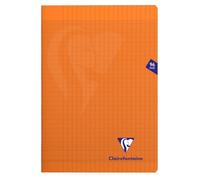 Clairefontaine 383161C Un Cahier Agrafé Mimesys arancione- A4 21x29,7 cm - 96 pagine Quadretti grandi - Papier Blanc 90 g - Couverdeure Polypro