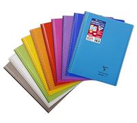 Clairefontaine 386601C Un Quaderno a spirale Koverbook - 24x32 cm - 160 pagine Quadretti piccoli con margini - Papier Blanc 90 g - Couverdeure Polypro colore casuale