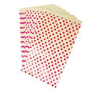 Clairefontaine 394108C - Sacchetto da 50 buste Kraft- 21x37+7cm - Motivo: Pois Rossi - ideale per: dolciumi, Bonbons, Cupcakes, Livre, Bijoux, confezione regali, buste regalo Kraft