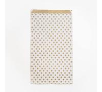 Clairefontaine 394111C - Sacchetto da 50 buste Kraft- 21x37+7cm - Motivo: Pois Sur Fond Bianco - ideale per: dolciumi, Bonbons, Livre, Bijoux, confezione regali, buste regalo Kraft