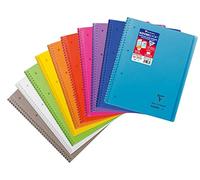 Clairefontaine 396701C - Quaderno a spirale Koverbook A4+ 22,5 x 29,7 cm, 160 pagine staccabili linee, carta bianca, 90 g, copertina in polipropilene, colore casuale