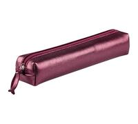 Clairefontaine 400001C Trousse slim in vera pelle, 4x2.5x19.5 cm, color Ciliegia