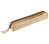 Clairefontaine 410031C Trousse slim Kleo-Pathra in vera pelle, color Oro
