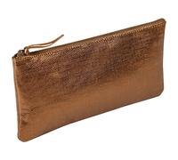 Clairefontaine 410036C Trousse piatta Kleo-Pathra in vera pelle, color Bronzo