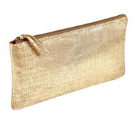 Clairefontaine 410037C Trousse piatta Kleo-Pathra in vera pelle, color Oro