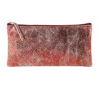 Clairefontaine 410069C Trousse piatta Ruby in vera pelle, color Rosso brillante