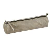 Clairefontaine 410176C-Astuccio per la scuola tondo verde autunnale motivo Tie et Dye Ø5,5x22 cm in vero cuoio d'agnello-forniture per la scuola- astuccio per matite colorate-astuccio per matite-penne