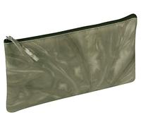 Clairefontaine 410179C-Astuccio per la scuola Piatto e verde autunnale motivo Tie et Dye 22x11cm in vero cuoio d'agnello-forniture per la scuola-astuccio per matite colorate-astuccio per matite-penne