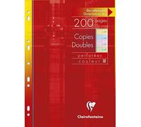 Clairefontaine 47111C -na confezione di 200 pagine di tessere doppie perforate d