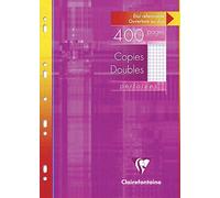 Clairefontaine 4792C 100 Fogli forati a righe, formato A4, motivo a scacchi, 200 fogli