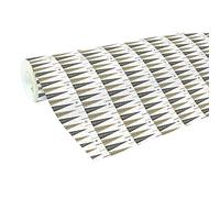 Clairefontaine 201340C -Rotolo di carta da regalo - Carta Alliance 60g - Formato: 50x0,70m - MOTIVO: abeti neri/oro, sfondo bianco, Natale - carta da regalo Ottimo per il confezionamento dei professionisti