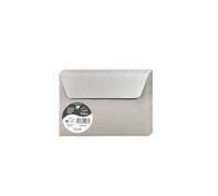 Clairefontaine Buste autoadesive 50076C - Formato C6 11,4x16,2 cm - 120 g/m² - Argento - Pacco da 20