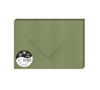Clairefontaine 5072C - Zestaw 20 kopert z zaklejeniem gumowym - format C5 16,2 × 22,9 cm - 120 g/m² - kolor: szałwiowy - kolekcja Pollen - papier premium gładki
