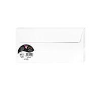 Clairefontaine 5435C - Pacco da 20 Buste autoadesive - Formato DL 11x22cm - 120g/m² - Colore Bianco -Inviti Eventi e Corrispondenza - Gamma Pollen - Carta Premium Liscia
