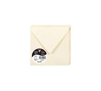 Clairefontaine 5438C - Pacco da 20 Buste gommate - Formato Quadrato 14x14cm - 120g/m² - Colore Avorio -Inviti Eventi e Corrispondenza - Gamma Pollen - Carta Premium Liscia