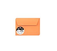 Clairefontaine 5496C - Pacco da 20 Buste autoadesive - Formato C6 11,4x16,2cm - 120g/m² - Colore mandarino -Inviti Eventi e Corrispondenza - Gamma Pollen - Carta Premium Liscia