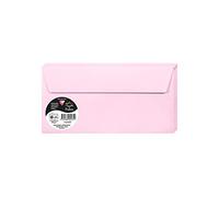 Clairefontaine 5535C - Pacco da 20 Buste autoadesive - Formato DL 11x22cm - 120g/m² - Colore rosa confetto -Inviti Eventi e Corrispondenza - Gamma Pollen - Carta Premium Liscia