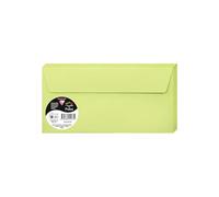 Clairefontaine 55475C - Pacco da 20 Buste autoadesive - Formato DL (11x22cm) - 120g/m² - Colore verde germoglio - Inviti Eventi e Corrispondenza - Gamma Pollen - Carta Premium Liscia