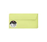 Clairefontaine 55475C - Pacco da 20 Buste autoadesive - Formato DL (11x22cm) - 120g/m² - Colore verde germoglio - Inviti Eventi e Corrispondenza - Gamma Pollen - Carta Premium Liscia