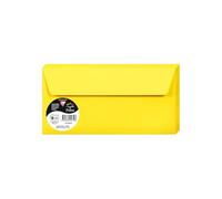 Clairefontaine 5565C - Pacco da 20 Buste autoadesive - Formato DL 11x22cm - 120g/m² - Colore giallo sole -Inviti Eventi e Corrispondenza - Gamma Pollen - Carta Premium Liscia
