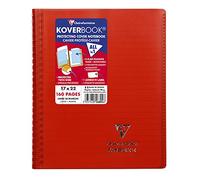 CLAIREFONTAINE 556804C Koverbook 17x22cm 160p righe margini 90g rosso