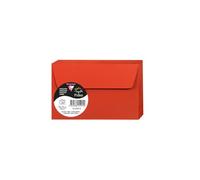Clairefontaine 55991C - Pacco da 20 Buste autoadesive - Formato 9x14cm - 120g/m² - Colore rosso corallo -Inviti Eventi e Corrispondenza - Gamma Pollen - Carta Premium Liscia