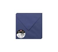 Clairefontaine 5793C - Pacco da 20 Buste gommate - Formato Quadrato 16,5x16,5cm - 120g/m² - Colore Blu notte -Inviti Eventi e Corrispondenza - Gamma Pollen - Carta Premium Liscia