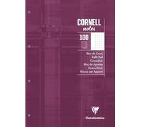 Clairefontaine 58196C - Bloc de cours "CORNELL notes" perf. 4 trous 21x29,7cm 200p réglure Cornell Q.5x5