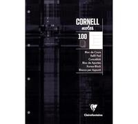 Clairefontaine 58198C - Bloc de cours "CORNELL notes" perf. 4 trous 21x29,7cm 200p réglure Cornell ligné 8mm