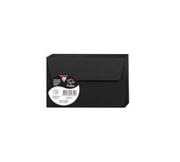 Clairefontaine 5831C - Pacco da 20 Buste autoadesive - Formato 9x14cm - 120g/m² - Colore Nero -Inviti Eventi e Corrispondenza - Gamma Pollen - Carta Premium Liscia