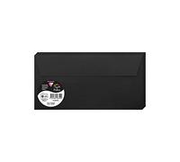 Clairefontaine 5835C - Pacco da 20 Buste autoadesive - Formato DL 11x22cm - 120g/m² - Colore Nero -Inviti Eventi e Corrispondenza - Gamma Pollen - Carta Premium Liscia
