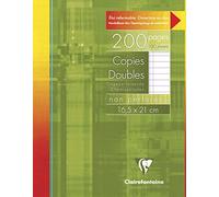 Clairefontaine 593C One - Cartellina non perforata, 16,5 x 21 cm, 200 pagine a righe con margine, carta bianca da 90 g, custodia riutilizzabile