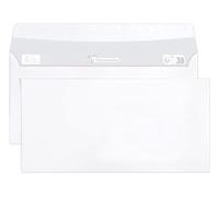 Clairefontaine 5945C - Scatola da 500 Buste Bianche DL- 110x220mm - Autoadesive - 80g/m²