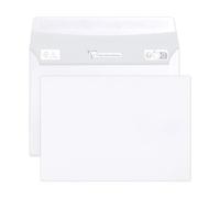 Clairefontaine 5946C - Scatola da 500 Buste Bianche C6-114x162mm - Autoadesive - 80g/m²